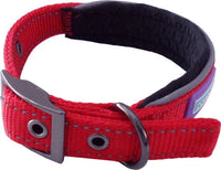 Hem & Boo - Reflective & Padded Nylon Collar, Red