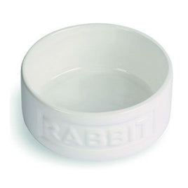 Happy Pet - Ceramic Rabbit Bowl, White - 12.5cm
