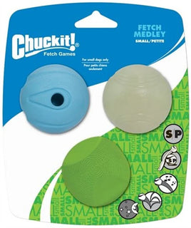 Chuckit - Fetch Medley 3 Pack Assorted - Small (4.8cm)