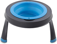 Comedero elevado individual Dexas Pro Azul