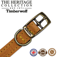 Ancol - Timberwolf Leather Collar - Mustard - Size 1