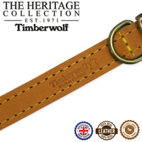 Ancol - Timberwolf Leather Collar - Mustard - Size 6