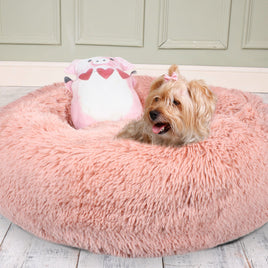 Dream Paws - Anxiety Reducing Plush Bed Pink With Plush Pig Toy