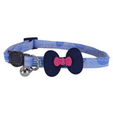 Rosewood - Designer Collar Denim With Navy Bow