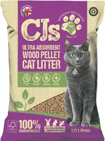 CJ's - Woodbased Cat Litter - 30 Ltr