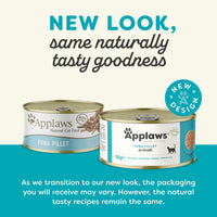 Applaws - Cat Food, Tuna Fillet in broth - 156g Can