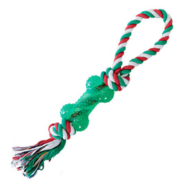Pet Brands - Festive Rope Tug With Bone