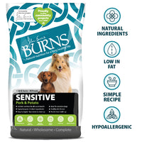 Burns - Adult Sensitive Dog Food, Pork & Potato