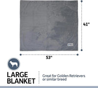 PetFusion - Premium Pet Fleece Blanket, Grey - Large (135 x 112cm)