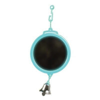 Rosewood - Boredom Breaker Budgie & Canary Round Mirror With Bell - 3"