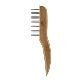 Mikki - Wide Bamboo Handled, Anti-Tangle Comb