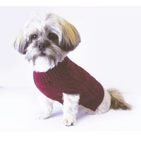 Happy Pet - Buster & Beau, Cable Knit Jumper, Deep Berry