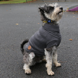 Ancol - SnugFit Cable Knit Jumper, Charcoal