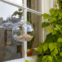 Comedero Peckish para pájaros, de ventana, natural