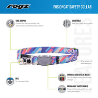 Rogz - Geo Blue Fusion Cat Collar
