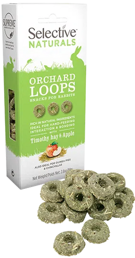 Science Selective - Naturals Orchard Loops, Timothy Hay & Apple - 80g