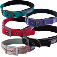 Hem & Boo - Reflective & Padded Nylon Collar, Aqua