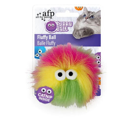 All For Paws - Fluffy Ball Cat Toy - Yellow