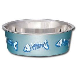 Loving Pets - Bella Bowl Blue FIsh - X-Small