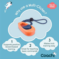 CoA - Coachi Multi-Clicker - Coral With Navy Button