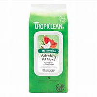 TropiClean Watermelon 2in1 Dog Cleansing Wipes 100ct