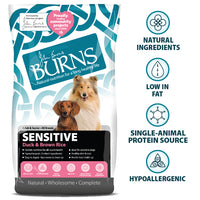 Burns - Sensitive Adult Dog Food, Duck & Rice