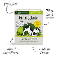 Forthglade - Complete Wet Puppy Food, Grain Free Lamb With Liver & Vegetables - 395g