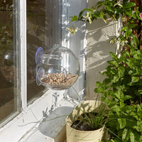 Comedero Peckish para pájaros, de ventana, natural