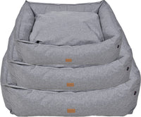Hem & Boo - Waterproof Rectangle Dog Bed, Grey - X-Large