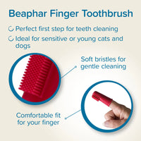 Beaphar - Soft Finger Toothbrush For Cats & Dogs - 2 Pack