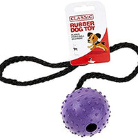 Classic - Pimple Rubber Ball & Rope - 70mm