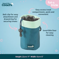 Company of Animals - Coachi Puppy & Mini Dog Training Treat Pouch - Teal & Mint