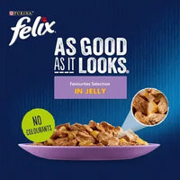 Felix - As Good As it Looks Favourites Selection, Cat Food in Jelly - 12 Pack (85g pouch)