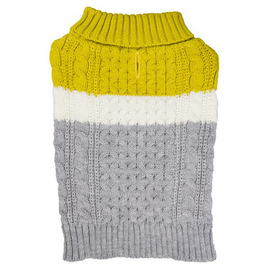 Sotnos - Colour Block Grey & Yellow Jumper