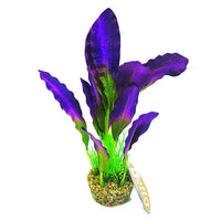 Betta - Purple Silk Plant With Sand Base - 8"