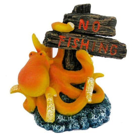 Betta - Squid "No Fishing" Sign Ornament