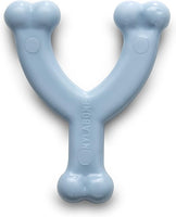 Nylabone - Blue Wishbone Puppy Teething Chew Toy - Chicken - X-Small/Petite