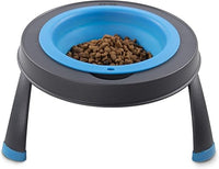 Comedero elevado individual Dexas Pro Azul