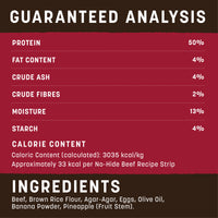 Earth Animal - No hide Strips, Beef - Each