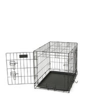 RAC - Fold Flat Metal Crate With Plastic Tray - Black - Small (61x49x43cm)