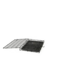 RAC - Fold Flat Metal Crate With Plastic Tray - Black - Small (61x49x43cm)