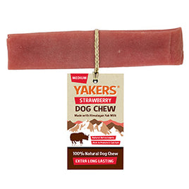 Yakers - Yak Adult Dog Chew - Medium - Strawberry