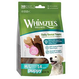 Whimzee - Puppy M/L Bumper Pack - 14 Treats