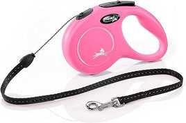 Flexi - New Classic Retractable Cord Lead - Pink - Small (5m - 12kg)