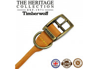 Ancol - Timberwolf Round Leather Collar - Mustard - Size 6
