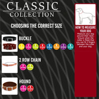 Ancol - Classic Leather Hound Collar - Tan - Whippet (Size 2 - 14")