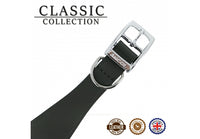 Ancol - Classic Leather Hound Collar - Black - Whippet (Size 2 - 14")