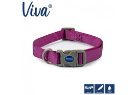 Ancol - Viva Nylon Adjustable Collar - Purple - Medium (30-50cm)