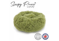 Ancol - Sleepy Paws Super Plush Donut Bed - Sage - Small (50cm)