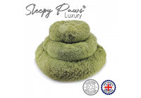 Ancol - Sleepy Paws Super Plush Donut Bed - Sage - Medium (70cm)